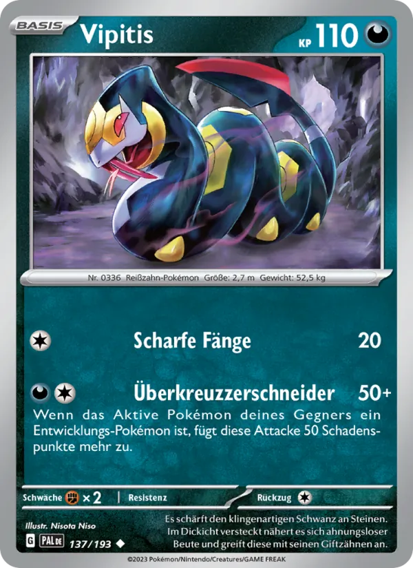 Karte Vipitis aus Entwicklungen in Paldea, Nummer 137/193