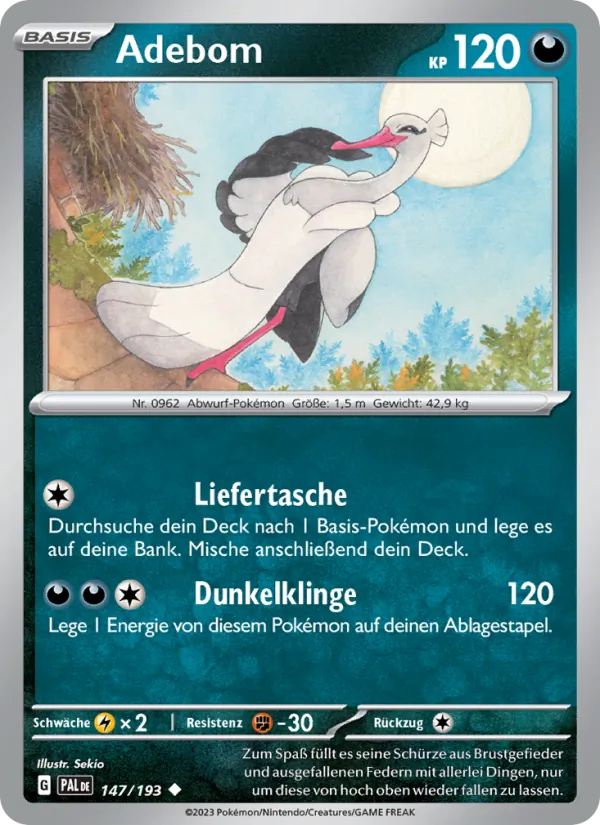 Karte Adebom aus Entwicklungen in Paldea, Nummer 147/193