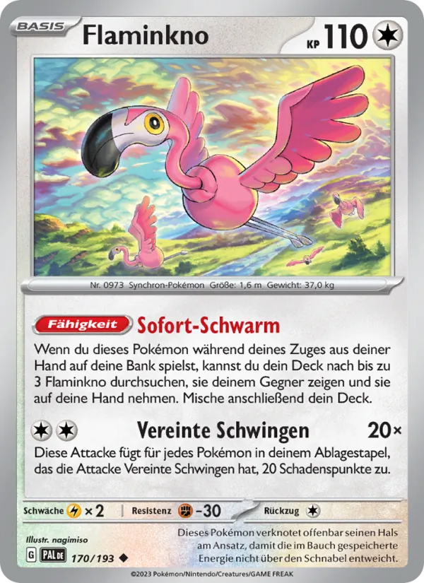 Karte Flaminkno aus Entwicklungen in Paldea, Nummer 170/193