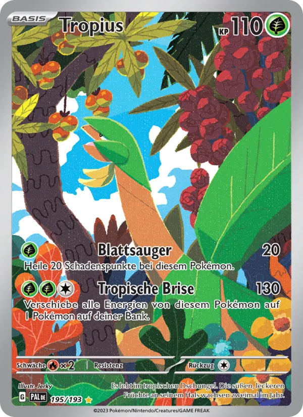 Karte Tropius aus Entwicklungen in Paldea, Nummer 195/193