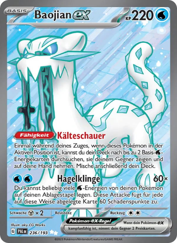 Karte Baojian-ex aus Entwicklungen in Paldea, Nummer 236/193