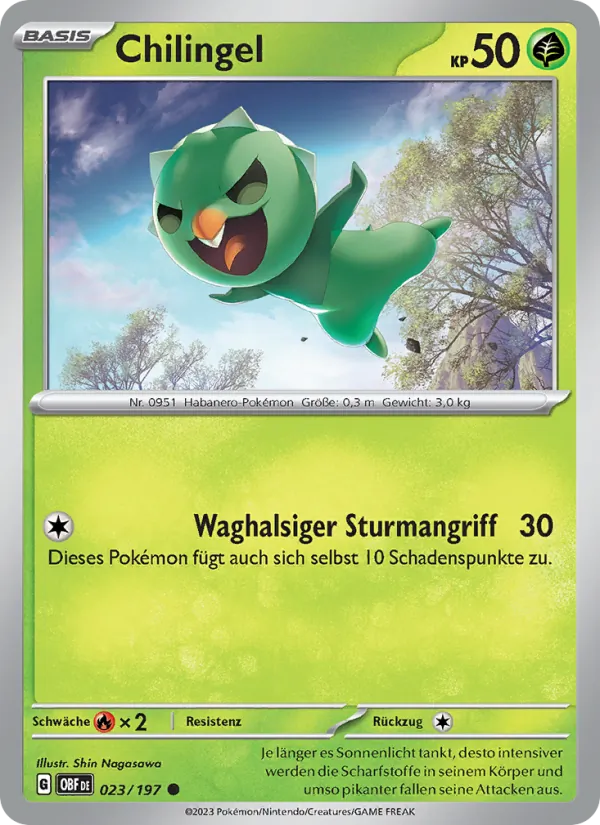 Karte Chilingel aus Obsidian Flammen, Nummer 023/197