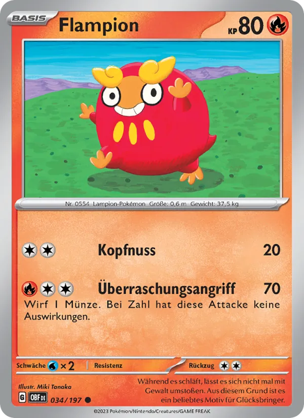 Karte Flampion aus Obsidian Flammen, Nummer 034/197
