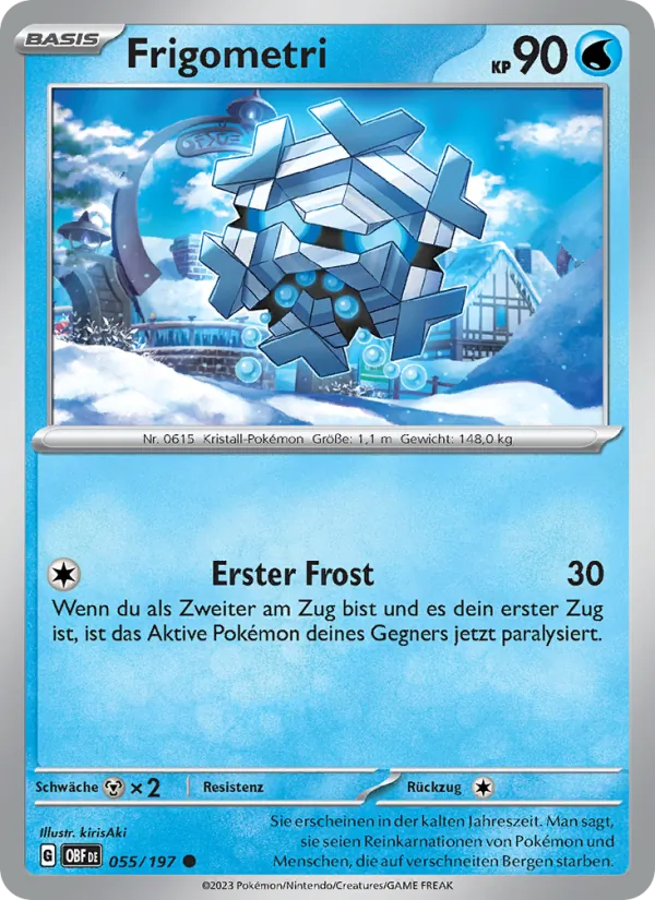 Karte Frigometri aus Obsidian Flammen, Nummer 055/197
