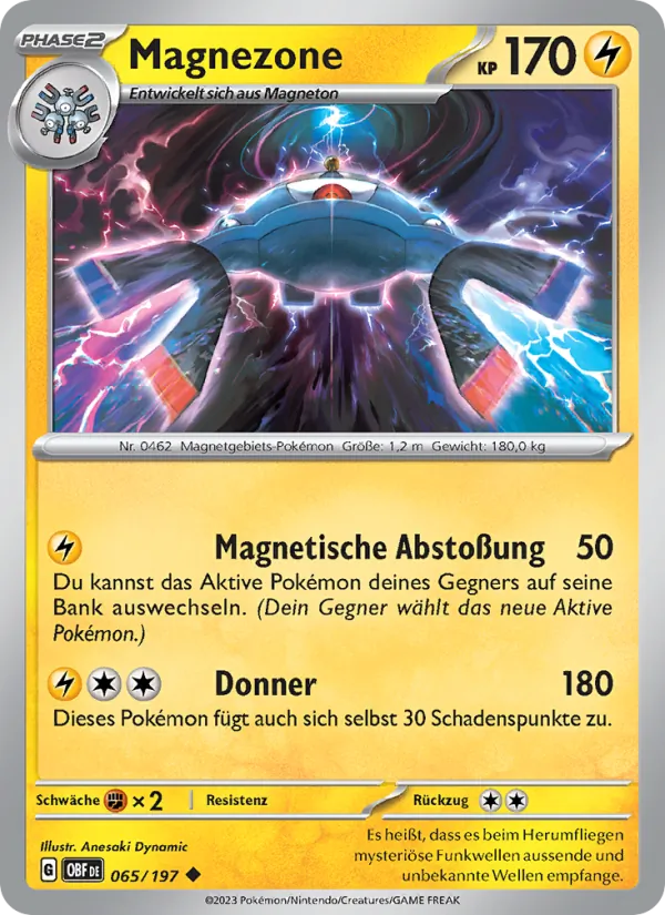 Karte Magnezone aus Obsidian Flammen, Nummer 065/197
