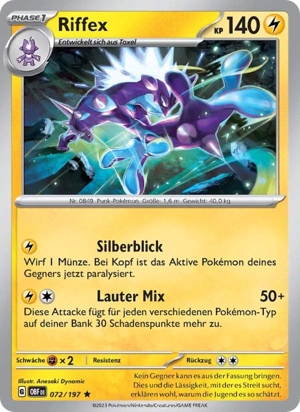 Karte Riffex aus Obsidian Flammen, Nummer 072/197