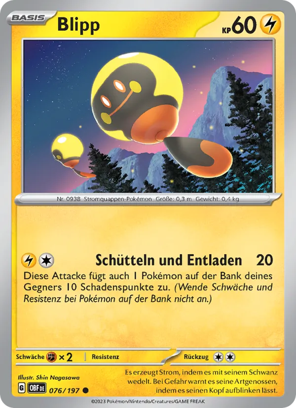 Karte Blipp aus Obsidian Flammen, Nummer 076/197
