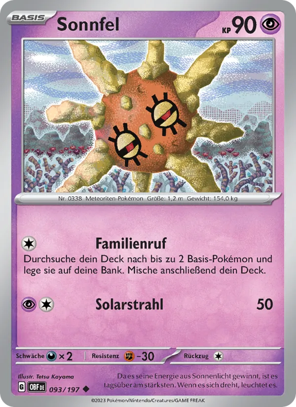 Karte Sonnfel aus Obsidian Flammen, Nummer 093/197