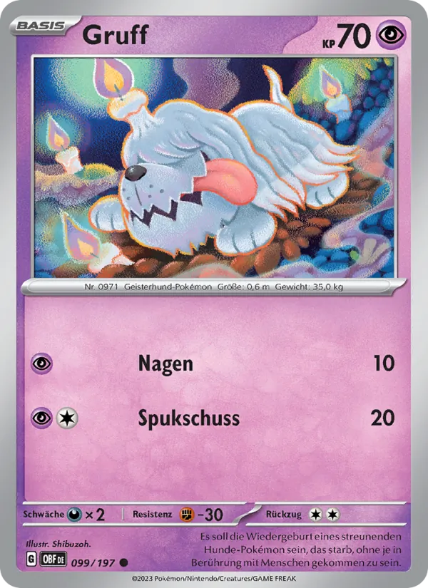 Karte Gruff aus Obsidian Flammen, Nummer 099/197