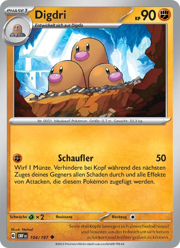 Karte Digdri aus Obsidian Flammen, Nummer 104/197