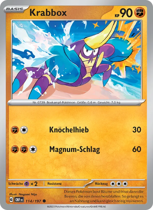 Karte Krabbox aus Obsidian Flammen, Nummer 114/197