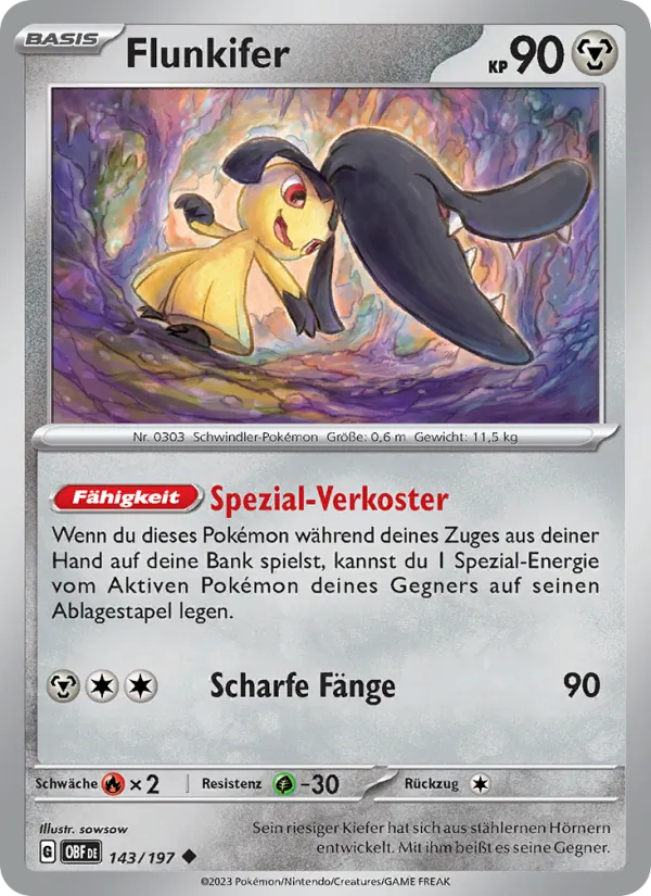 Karte Flunkifer aus Obsidian Flammen, Nummer 143/197