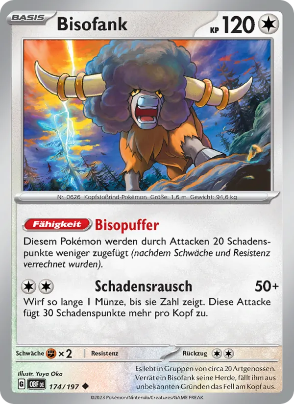 Karte Bisofank aus Obsidian Flammen, Nummer 174/197