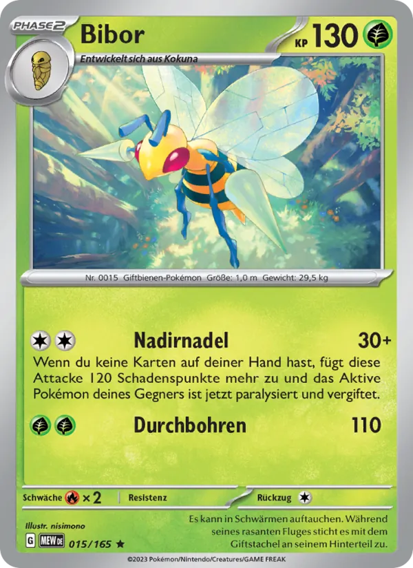 Karte Bibor aus 151, Nummer 015/165