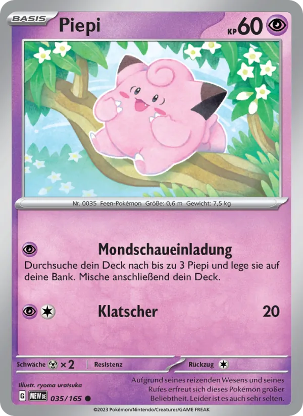 Karte Piepi aus 151, Nummer 035/165