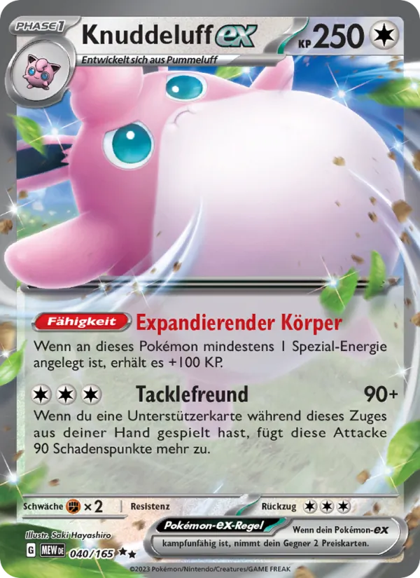 Karte Knuddeluff-ex aus 151, Nummer 040/165