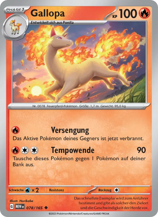 Karte Gallopa aus 151, Nummer 078/165