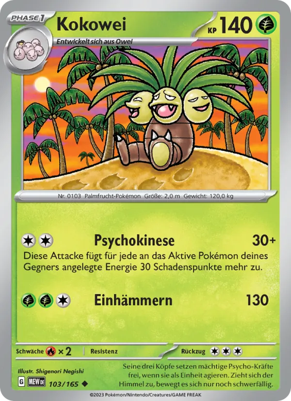 Karte Kokowei aus 151, Nummer 103/165