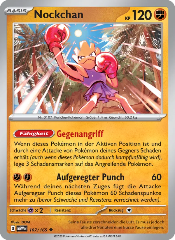 Karte Nockchan aus 151, Nummer 107/165