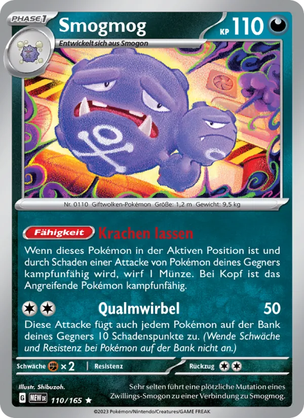 Karte Smogmog aus 151, Nummer 110/165