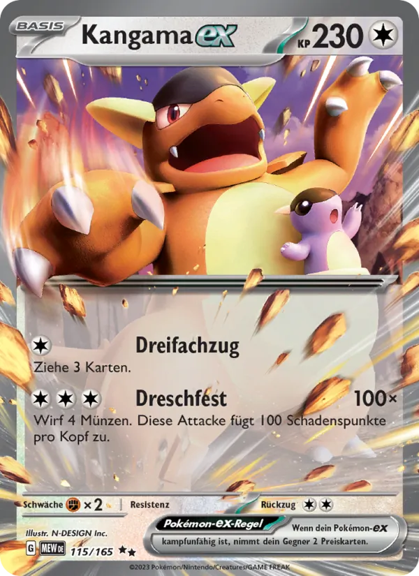 Karte Kangama-ex aus 151, Nummer 115/165
