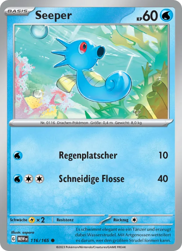 Karte Seeper aus 151, Nummer 116/165