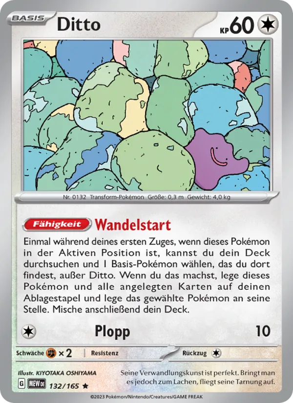Karte Ditto aus 151, Nummer 132/165