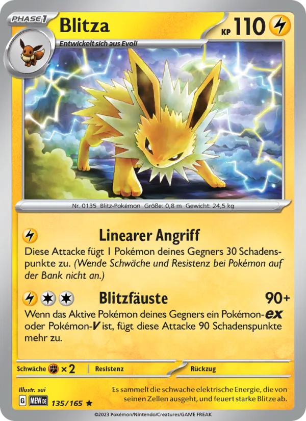 Karte Blitza aus 151, Nummer 135/165