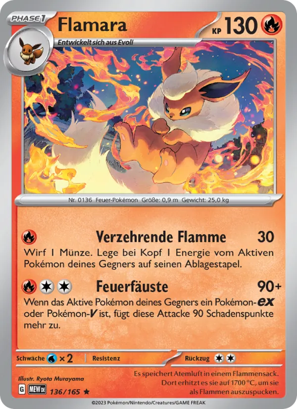 Karte Flamara aus 151, Nummer 136/165