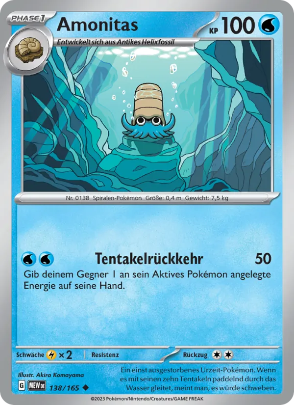 Karte Amonitas aus 151, Nummer 138/165