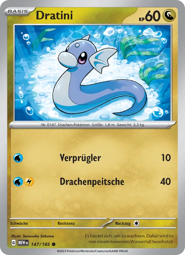 Karte Dratini aus 151, Nummer 147/165
