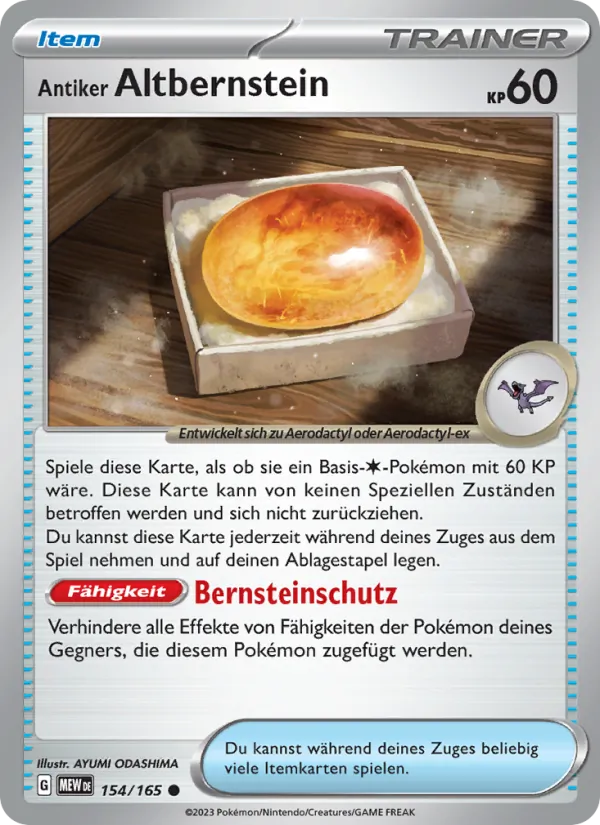 Karte Antiker Altbernstein aus 151, Nummer 154/165
