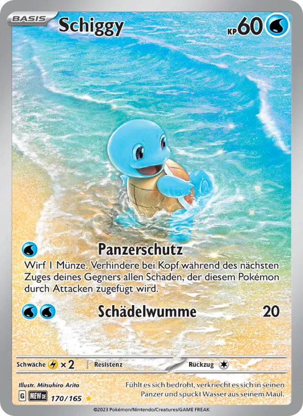 Karte Schiggy aus 151, Nummer 170/165