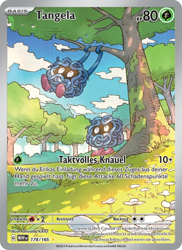 Karte Tangela aus 151, Nummer 178/165