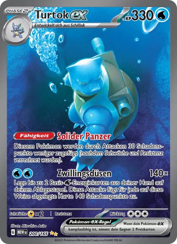 Karte Turtok-ex aus 151, Nummer 200/165