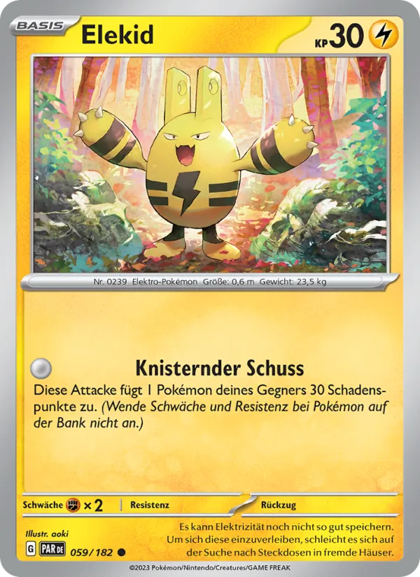 Karte Elekid aus Paradoxrift, Nummer 059/182