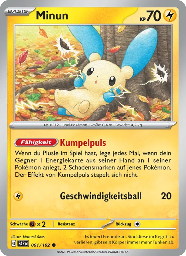 Karte Minun aus Paradoxrift, Nummer 061/182
