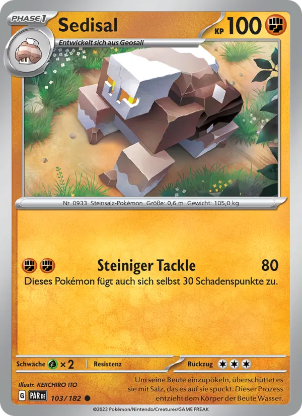 Karte Sedisal aus Paradoxrift, Nummer 103/182