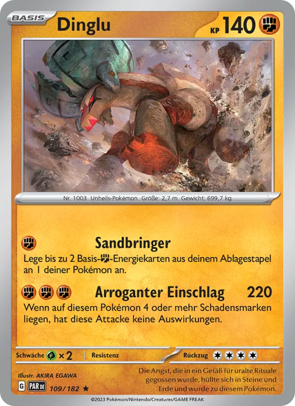 Karte Dinglu aus Paradoxrift, Nummer 109/182