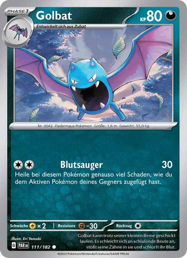 Karte Golbat aus Paradoxrift, Nummer 111/182