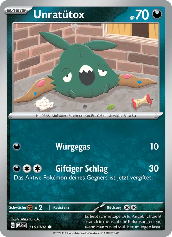 Karte Unratütox aus Paradoxrift, Nummer 116/182