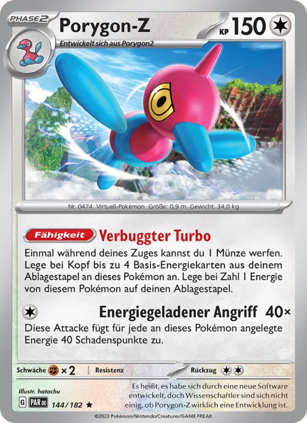 Karte Porygon-Z aus Paradoxrift, Nummer 144/182