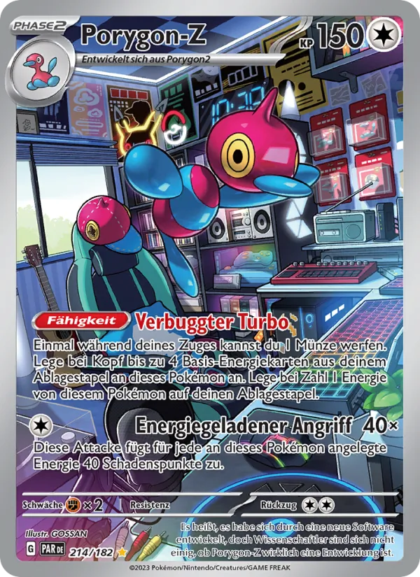 Karte Porygon-Z aus Paradoxrift, Nummer 214/182