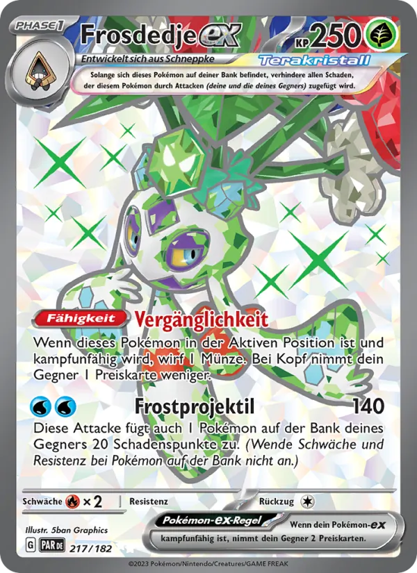 Karte Frosdedje-ex aus Paradoxrift, Nummer 217/182