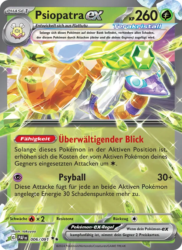 Karte Psiopatra-ex aus Paldeas Schicksale, Nummer 006/91