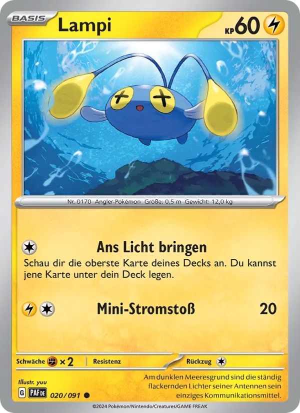 Karte Lampi aus Paldeas Schicksale, Nummer 020/91