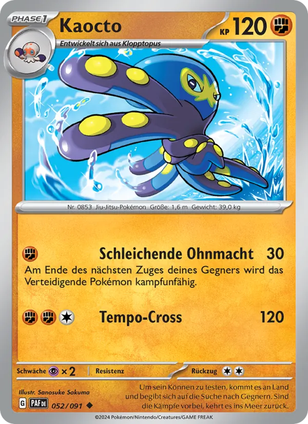 Karte Kaocto aus Paldeas Schicksale, Nummer 052/91