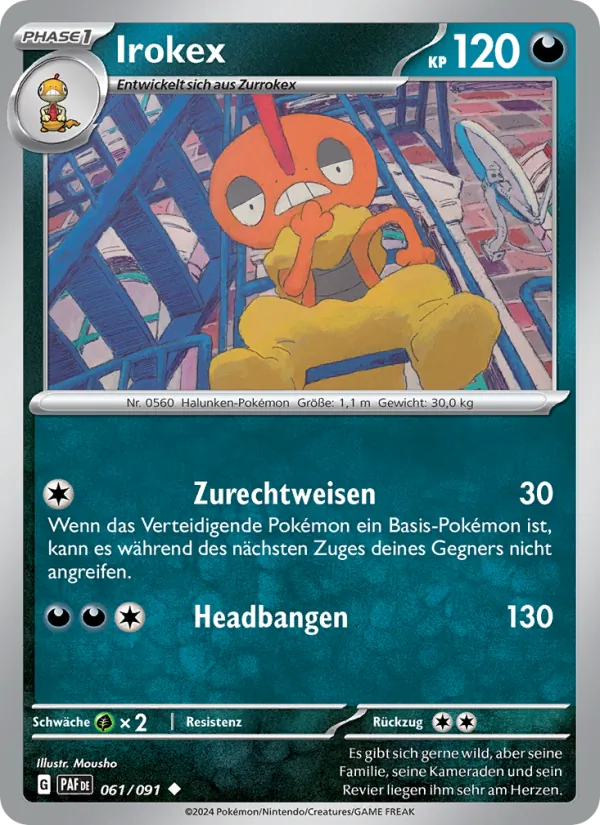 Karte Irokex aus Paldeas Schicksale, Nummer 061/91