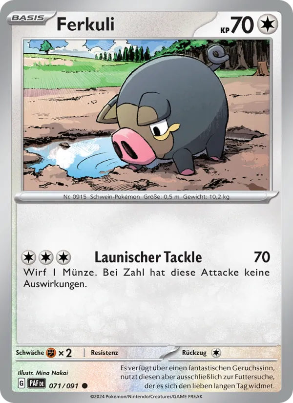 Karte Ferkuli aus Paldeas Schicksale, Nummer 071/91