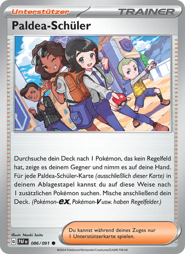Karte Paldea-Schüler aus Paldeas Schicksale, Nummer 086/91